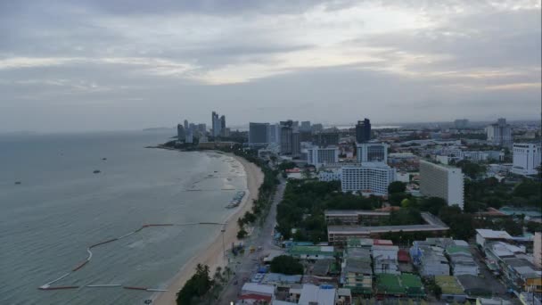 Pattaya stadt in thailand — Stockvideo