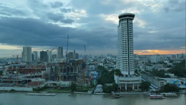 Bouw gebouwen in Pattaya stad — Stockvideo
