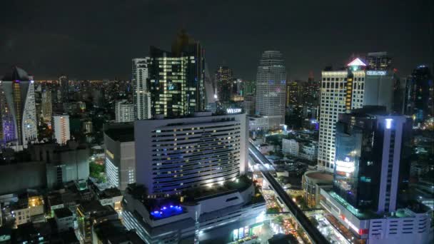 Bangkok Stadt bei Nacht — Stockvideo