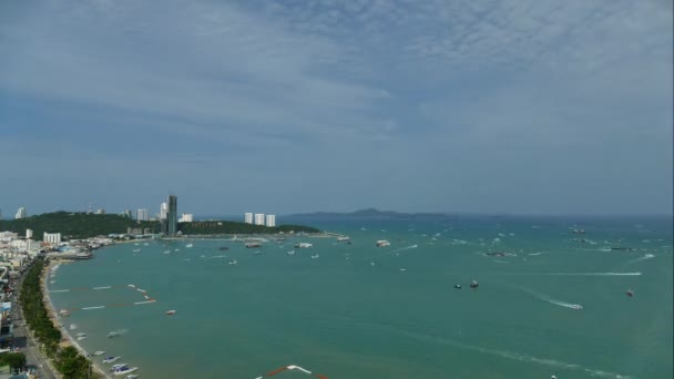 Pattaya stadt in thailand — Stockvideo