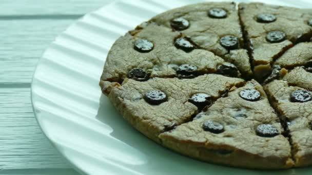 Chocoltate brownie torta Vértes — Stock videók