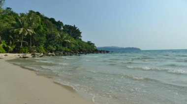 Doğa ile tropikal deniz ve plaj