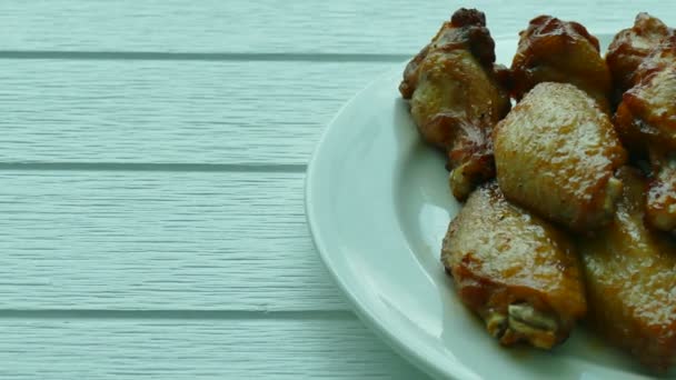 鸡-不健康的食物 — 图库视频影像
