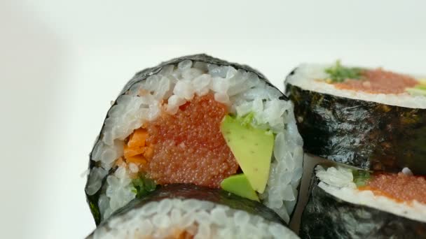 Conjunto de sushi fresco — Vídeo de Stock