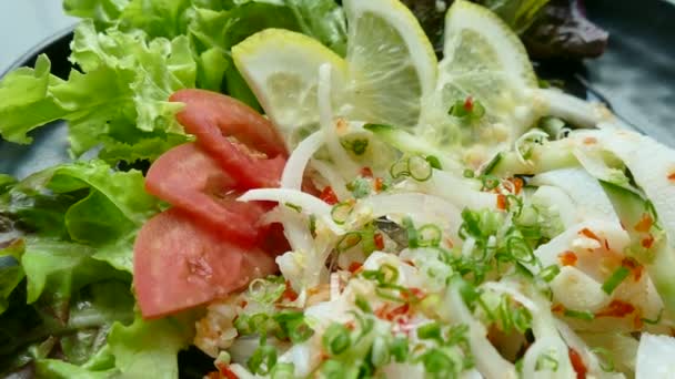 Ensalada cruda y fresca — Vídeos de Stock