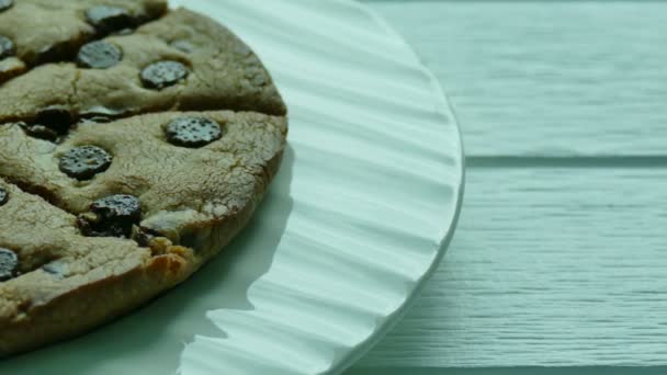 Pastel de chocolate Brownie — Vídeo de stock