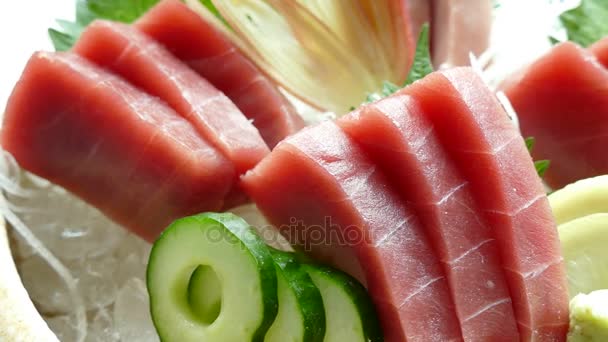 Ham taze Sashimi — Stok video