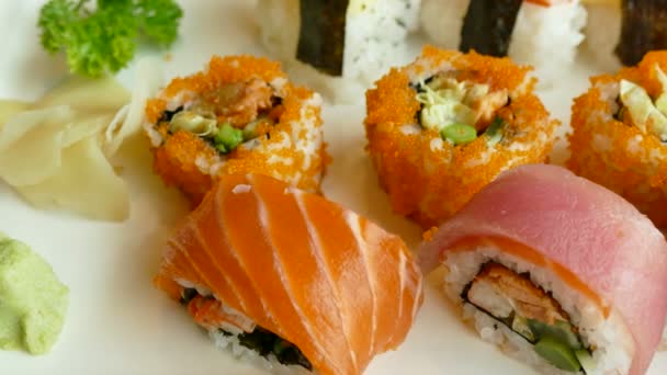 Sushi - Cibo giapponese — Video Stock