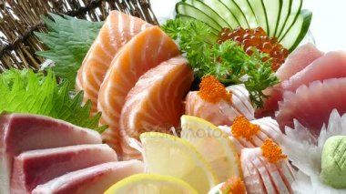 lezzetli çiğ taze Sashimi
