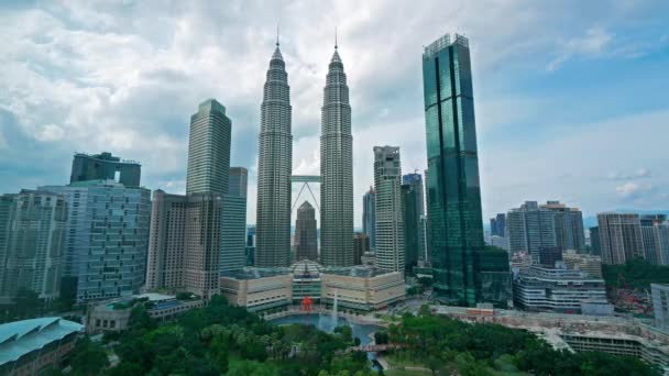 Kuala Lumpur Janeiro 2019 Belo Lapso Tempo Kuala Lumpur Skyline — Vídeo de Stock