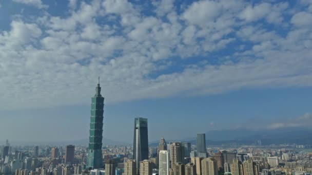 Taipei Taiwan Novembro 2018 Time Lapse Building Skyline Taipei Taiwan — Vídeo de Stock