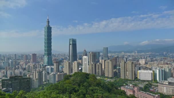 Taipei Taiwan Noviembre 2018 Time Lapse Building Skyline Taipei Taiwan — Vídeos de Stock