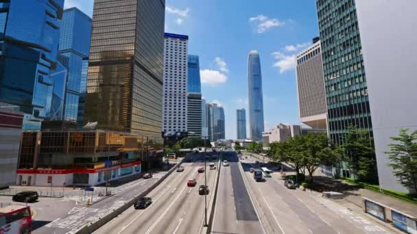 Zeitraffer Des Hongkonger Zentral Und Stadtverkehrs — Stockvideo