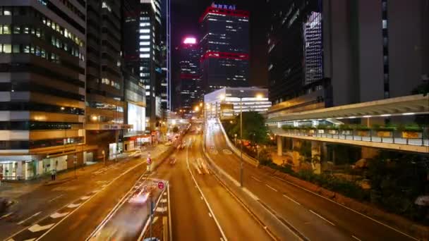 Hong Kong Septiembre 2018 Vídeo Time Lapse Tráfico Ciudad Hong — Vídeos de Stock