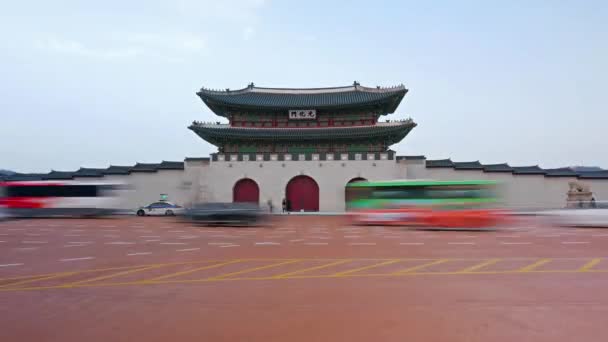 Seoul Corée Sud Décembre 2018 Abandon Palais Gyeongbokgung Circulation Corée — Video