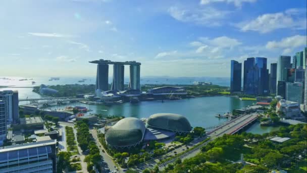 Vista Marina Bay Sands Complejo Integrado Frente Marina Bay Singapur — Vídeos de Stock