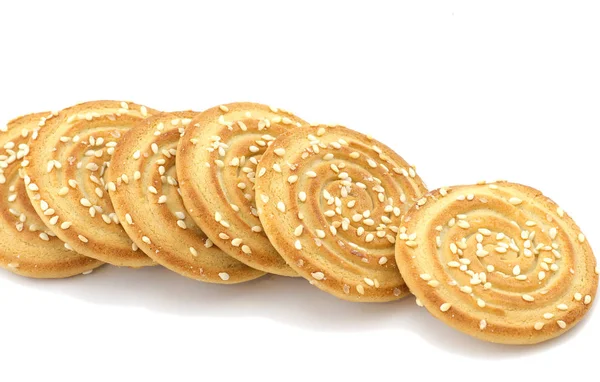 Shortbread koekjes op een witte achtergrond — Stockfoto