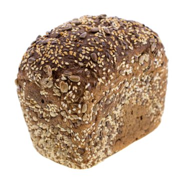 tahıl çavdar ekmeği beyaz arka plan üzerinde izole