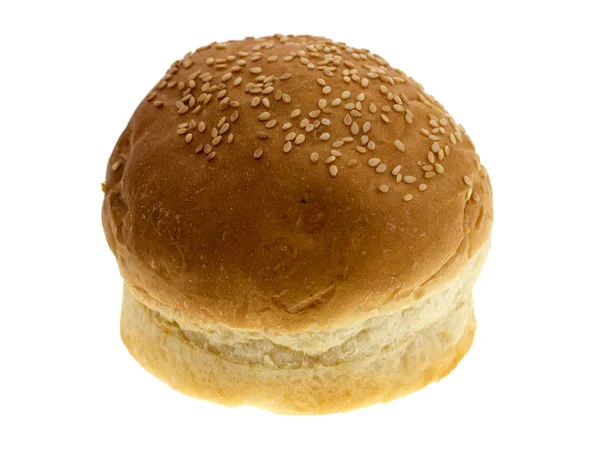 Round wheat bread isolated on white background — Stock Photo, Image