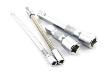 Beyaz bir arka plan üzerinde izole el aletleri