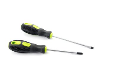 Beyaz bir arka plan üzerinde izole el aletleri