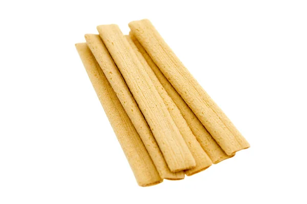 Palitos de wafer de chocolate isolados no fundo branco — Fotografia de Stock