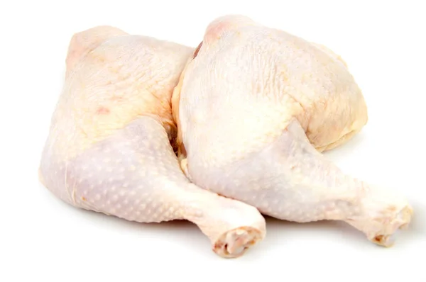 Pollo crudo Bacchette isolate su bianco . — Foto Stock