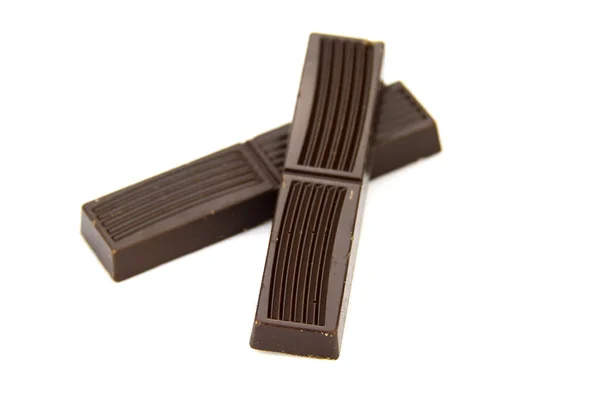 Csokoládé cukorka elszigetelt fehér háttér. — Stock Fotó