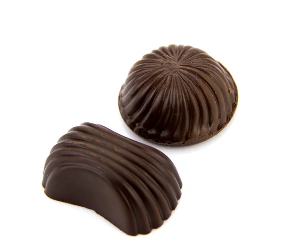 Chocolate candies isolated on white background. — Stock Photo, Image