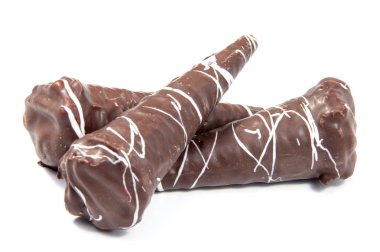 Beyaz arka planda izole çikolatalar