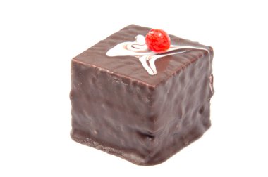 Ev yapımı kek, tatlı pasta, krema ile kaplı