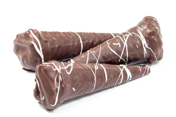Csokoládé cukorka elszigetelt fehér háttér — Stock Fotó