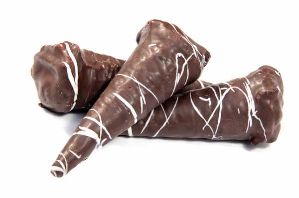 Chocolate candies isolated on white background — Stock Photo, Image