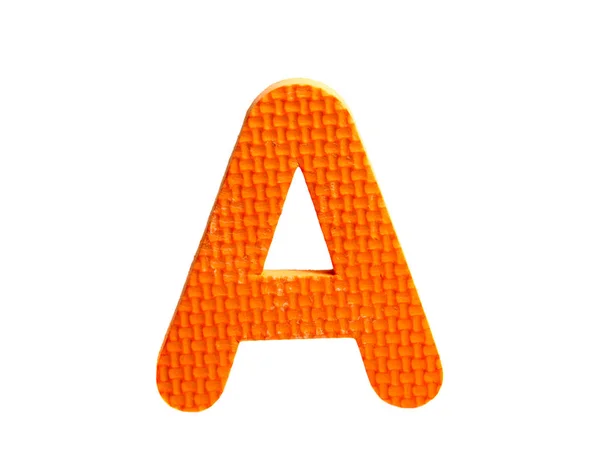 Peças de quebra-cabeça do alfabeto isolar em fundo branco — Fotografia de Stock