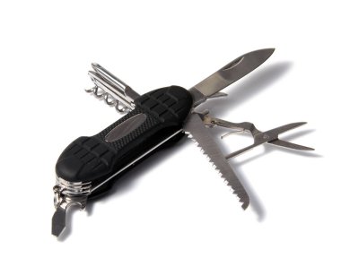 Bıçak çok aracı, beyaz arka plan üzerinde izole