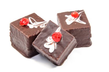 Ev yapımı kek, tatlı pasta, krema ile kaplı