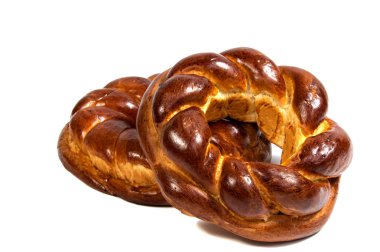 Noel Ekmek (kalach), Ukrayna'da ahşap arka plan üzerinde geleneksel Noel yemeği