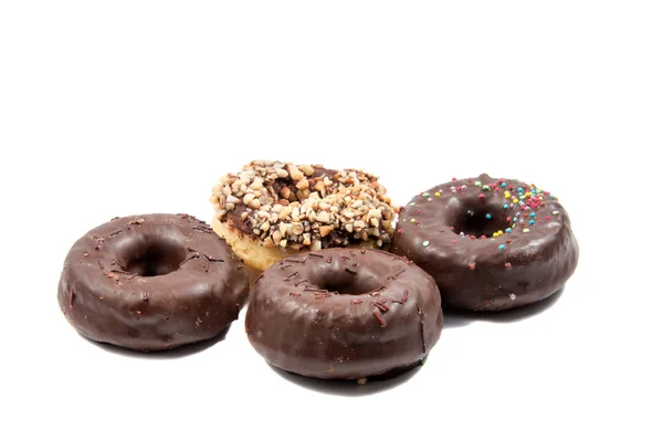 Donut oder Donut isoliert auf weißem Hintergrund Ausschnitt — Stockfoto