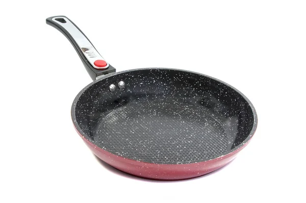 The side view of the red pan with a nonstick surface — Stock Photo, Image