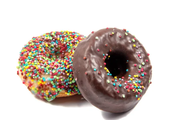 Donut oder Donut isoliert auf weißem Hintergrund Ausschnitt — Stockfoto