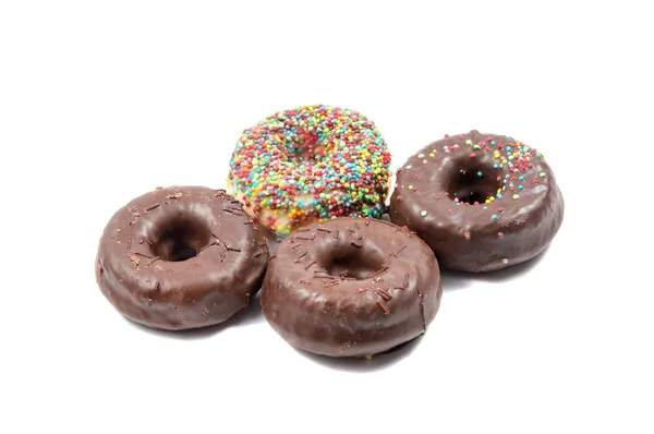 Donut o donut aislado sobre fondo blanco recorte — Foto de Stock