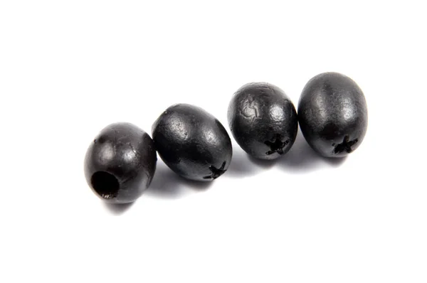 Black olives isolated on a white background — Stock Photo, Image