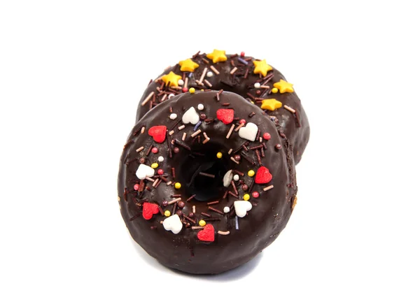 Donut o donut aislado sobre fondo blanco recorte — Foto de Stock