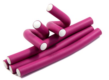 curlers hazır, zerafet, beyaz bir arka plan stili