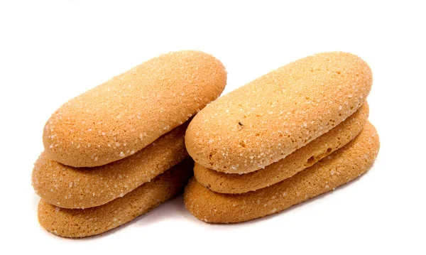 Shortbread koekjes op een witte achtergrond . . — Stockfoto