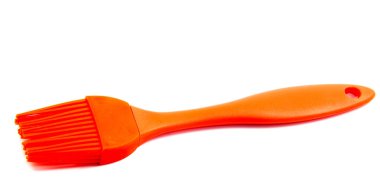 Beyaz arka plan üzerinde ayrılmış Silikon pasta fırçası