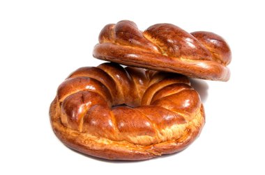 Noel Ekmek (kalach), Ukrayna'da ahşap arka plan üzerinde geleneksel Noel yemeği