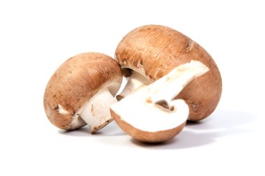 Beyaz arka plan üzerinde izole Champignon mantar ayarla.