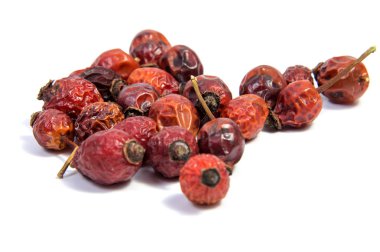 kurutulmuş gül beyaz arka plan üzerinde izole kalça