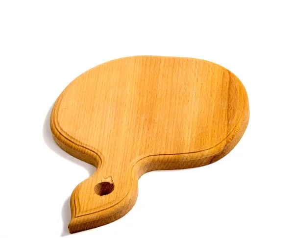 Pure oak cutting board isolated on white — Stock Photo, Image